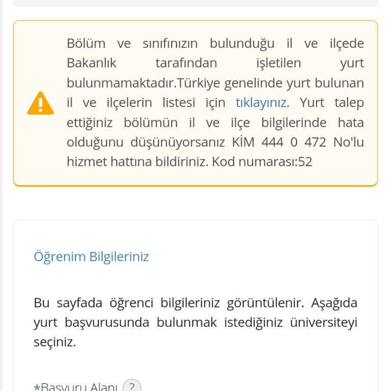 KYK Yurt Başvurusu Yapamıyorum