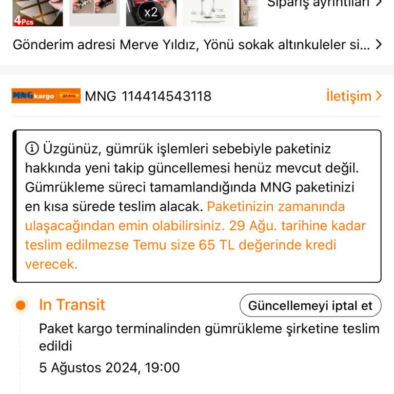 Temu Siparişim Gümrükte Kaldı