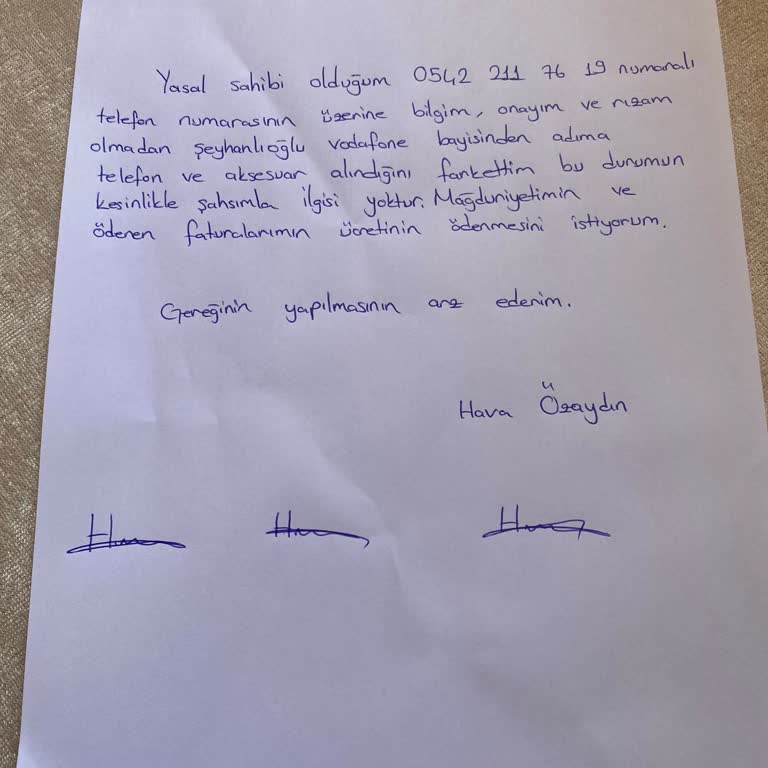 Bilgim Dışında Yapılan İşlemlerden Şikayetçiyim