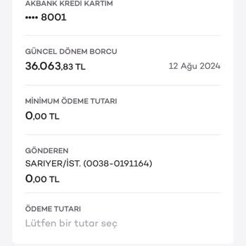 Akbank Mobil Uygulama Ödemem Gereken Tutarı Göstermiyor