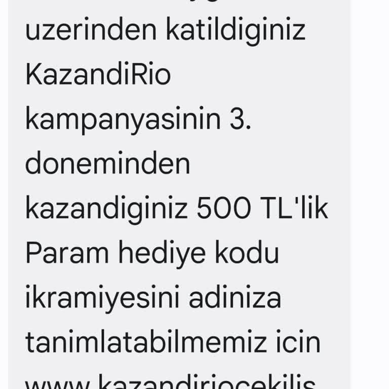 KazandıRio Kazandirio 500 TL