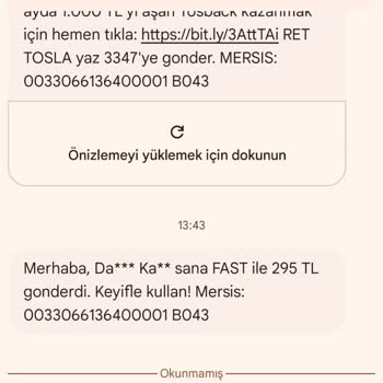 Tosla Hesaba Param Gelmiyor