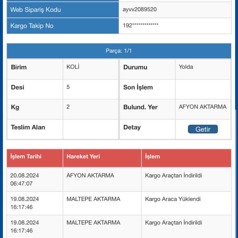 Sürat Kargo Şirketi Kargo Aktarmada