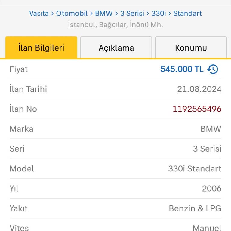 Sahibinden Kategori Düzenleme Sorunu