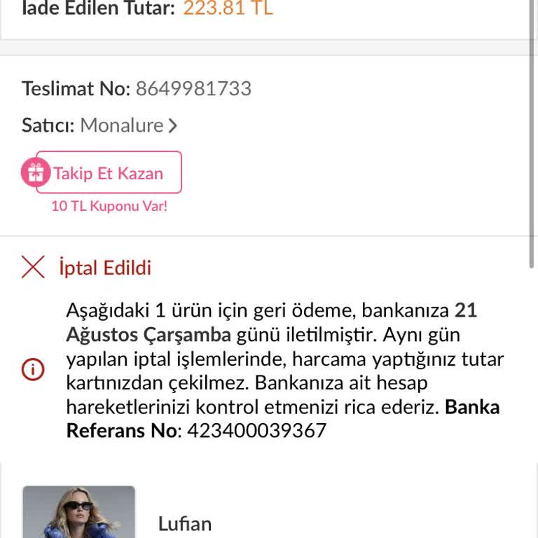 Trendyol Uygun Aldığım Ürün Siparişimi İptal Etti