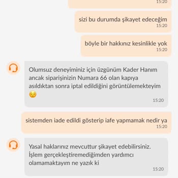 Trendyol Yemek Engelli Kardeşim İçin Verilen Siparişin İptali Ve İade Sorunu