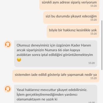 Trendyol Yemek Engelli Kardeşim İçin Verilen Siparişin İptali Ve İade Sorunu