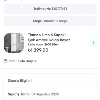 A101 Ekstradan Sipariş Verdim. Lütfen Mağduriyetimi Giderin.