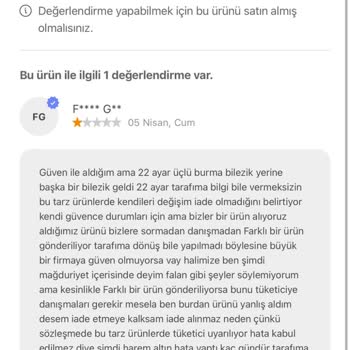 Hepsiburada Harem Altın Yanlış Ve Eksik Ürün Gönderdi