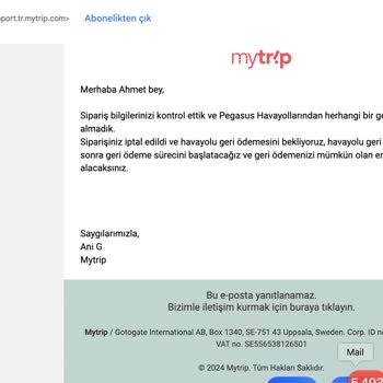 Pegasus Para İadesini Yapmıyor