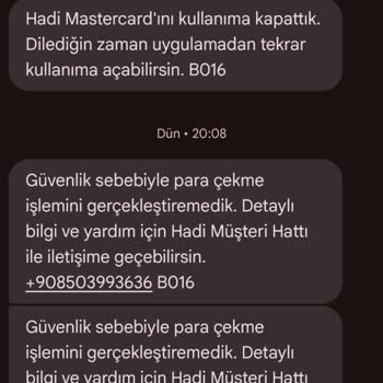 Hadi - TOMBANK Hadi A101 Güvenlik Problemi