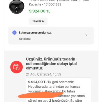 Hepsiburada Ödediğim Ürünün Gönderilmemesi
