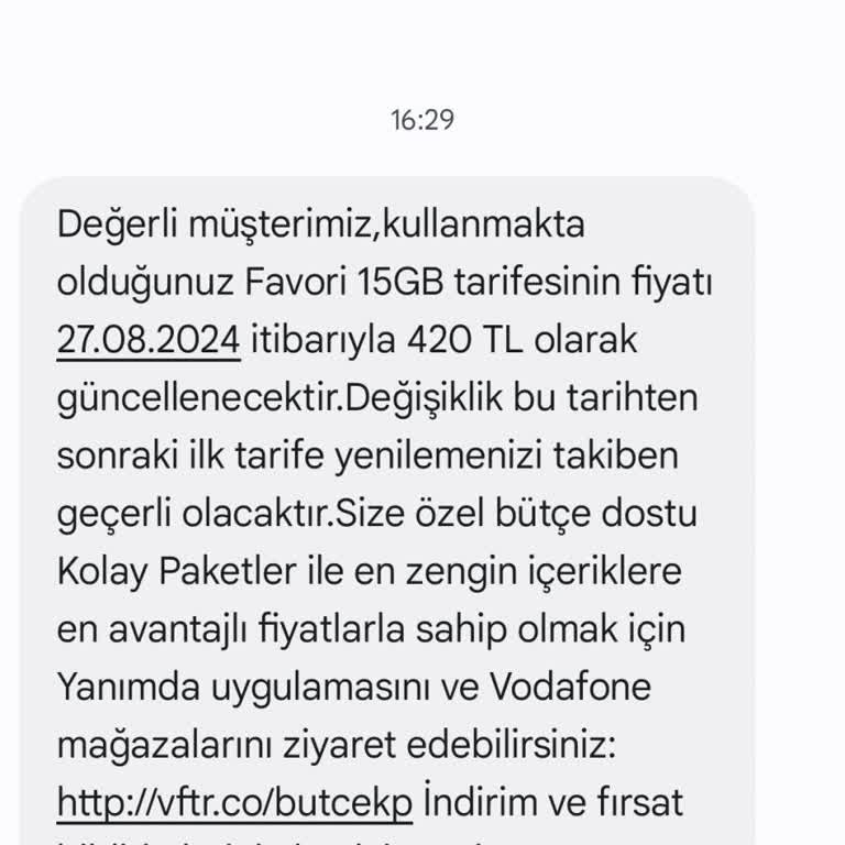 Vodafone'un Fiyat Artışlarıyla Mücadele