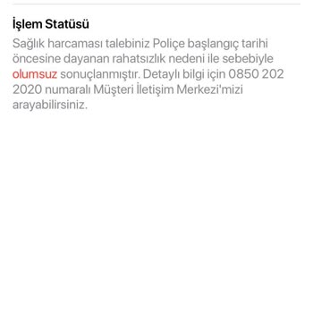 Türkiye Sigorta Firmasından Verilen Hizmet'ten