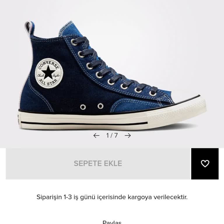 Converse ALL Star Chuck Denim Modeli İçin Stok Yenileme Talebi