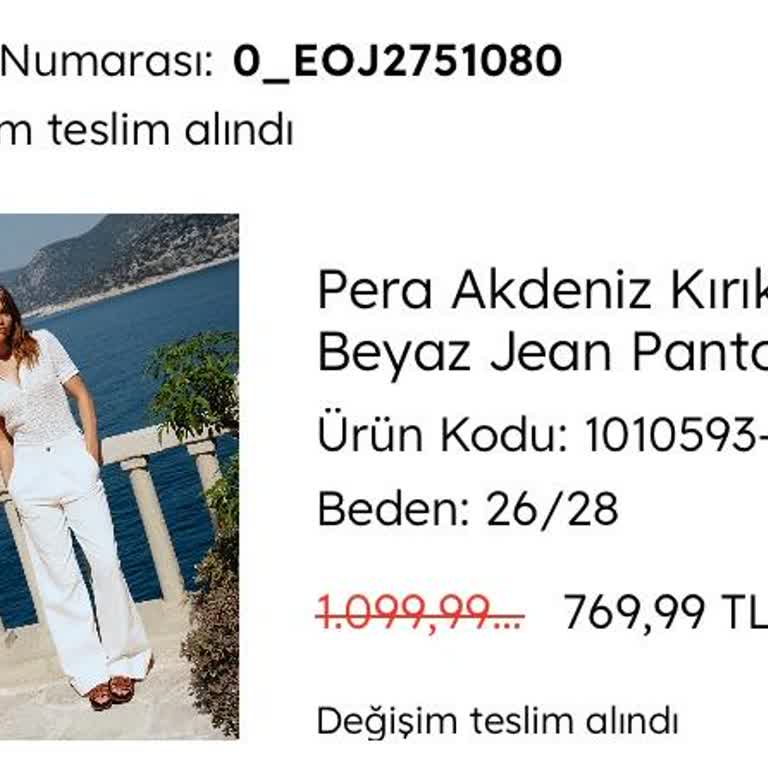 Mavi' Den Gelmeyen Ürün