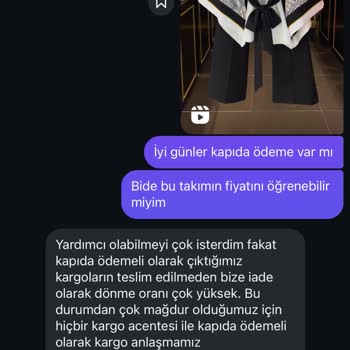 Melodii.moda (Instagram) Instagram'da Yapılan Alışverişte Karşılaşılan Sorun