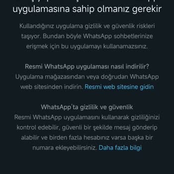 WhatsApp Giriş Hatası