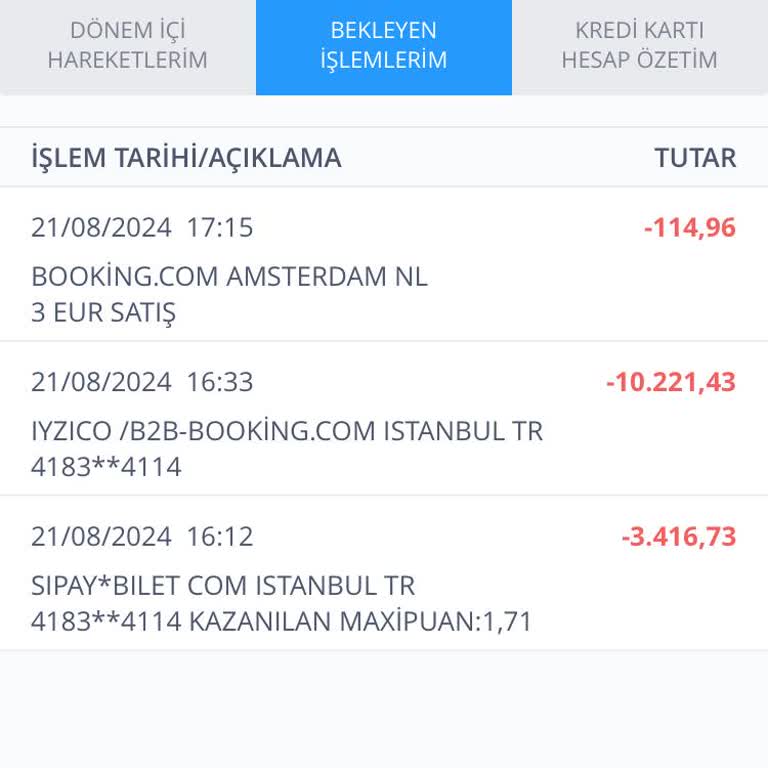 Booking Ekstra Para Çekimi