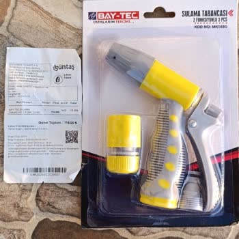 Öz Güneş E Bağlı Güntaş Dan Alınan BAY-TEC Marka Sulama Tabancası Hak.