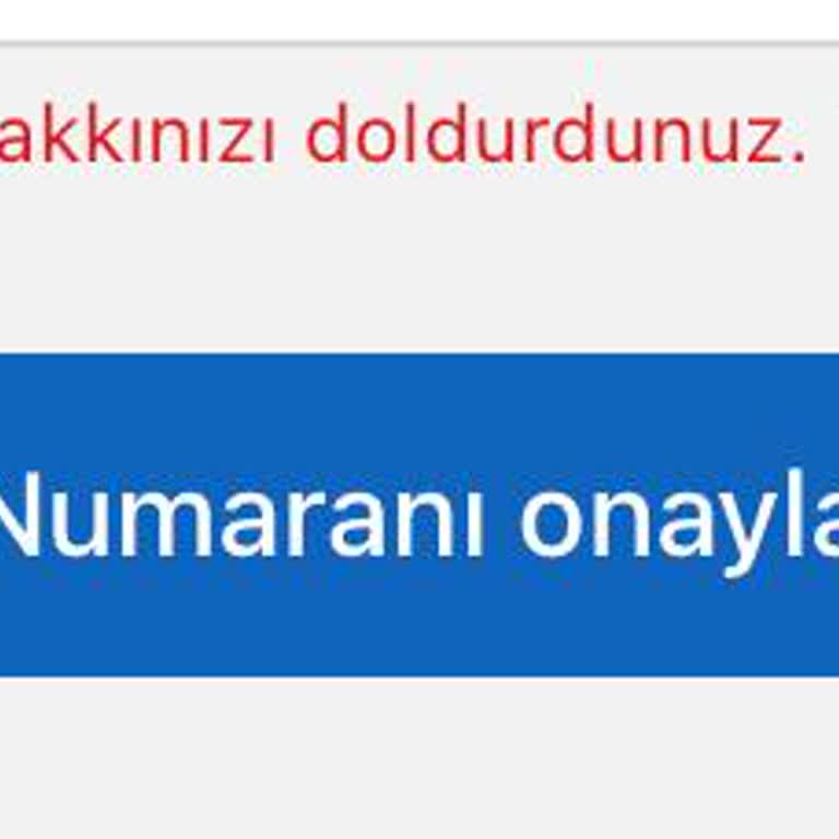 Sahibinden Bugünkü Numara Değişikliğini Doldurdunuz Yarın Tekrar Deneyin