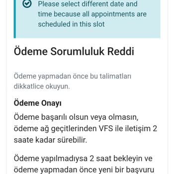 VFS Global VFS Polonya Ödeme Ekranına Gelmiş Bir İşlem İçin Yardımcı Olmuyor!