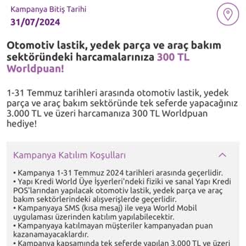 Yapı Kredi World Kampanyasında Puan Yükleme Sorunu