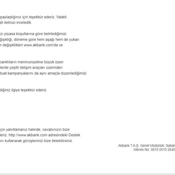 Akbank Serbest Hesap Ve Chip Para Mağduriyetim