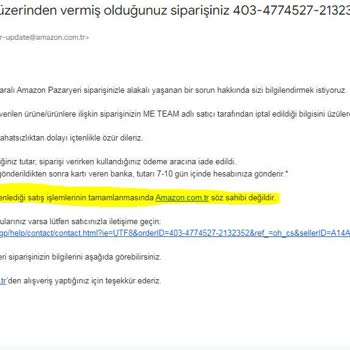 Amazon'da Sipariş Sorunu: 13 Gün Boyunca Param Kullanıldı