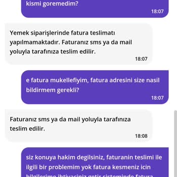 Getir Canlı Destek Uzmanı Fatura Bilgisizliği, İletişimsizliği