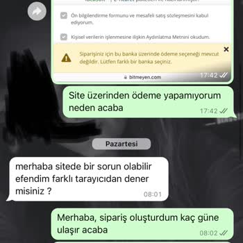 Bitmeyen.com Sipariş Ve Teslimat Süreci Aksama Takipsizlik!