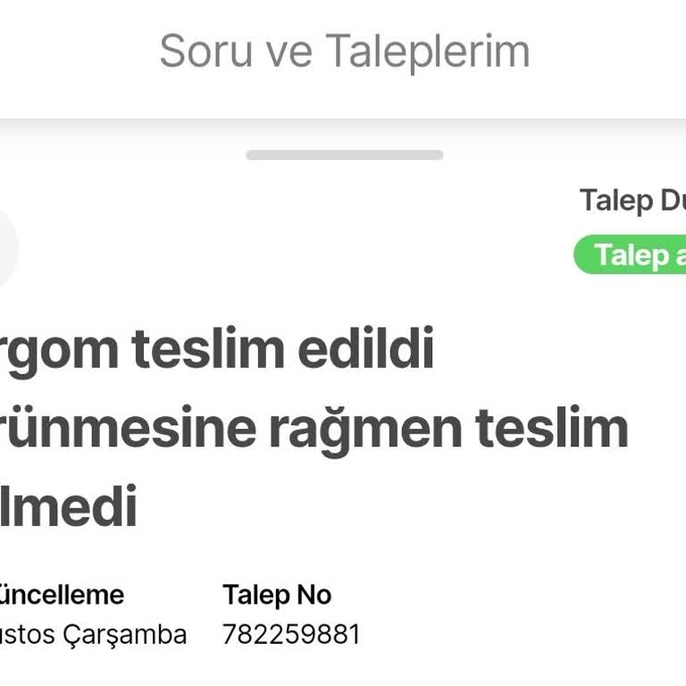 Hepsijet Hepsiburada Ürün Elime Ulaşmadı