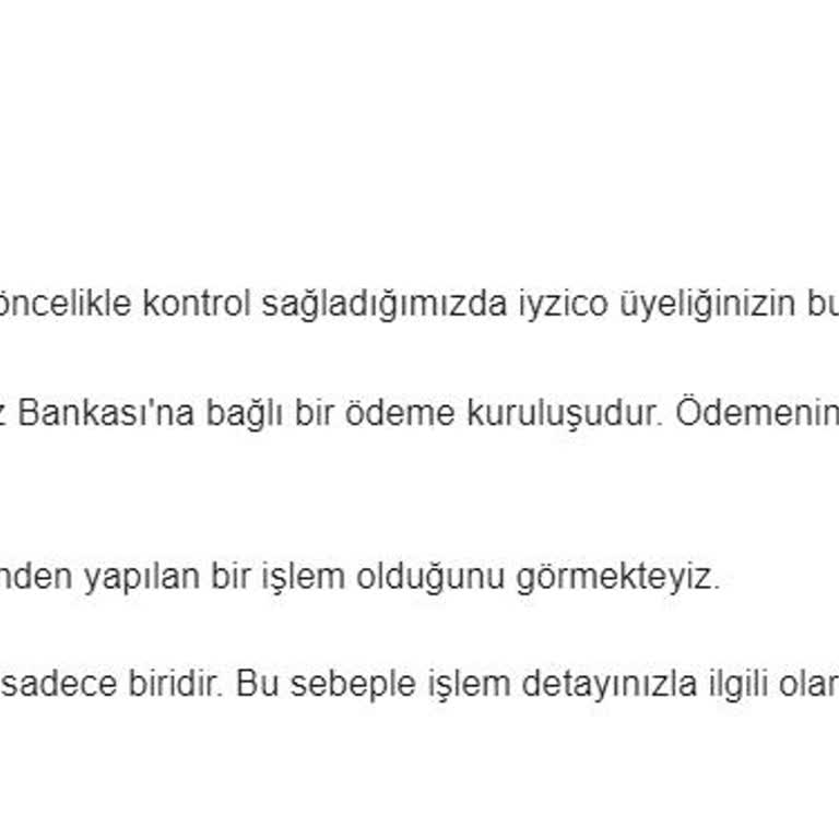 *iyzico Amazon Turkey Pe* Tarafından İzinsizce Çekilen Ücretin İadesi