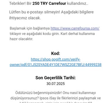 Ipsos isay Kupon Kodu Sorunu