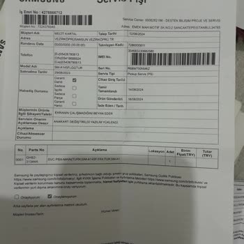 Samsung Telefon Af4 Telefonuma Kaçak IMEI Yazılımı Yüklemişler Telefonum Kapanacak