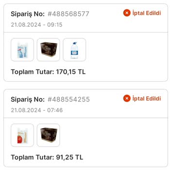 Migros Sanal Market Siparişlerimi İptal Etti