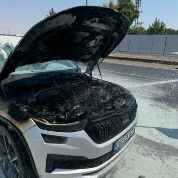 Skoda Kodiaq 2022 Garantili Servis Bakımlı Araç Seyir Halinde Yandı