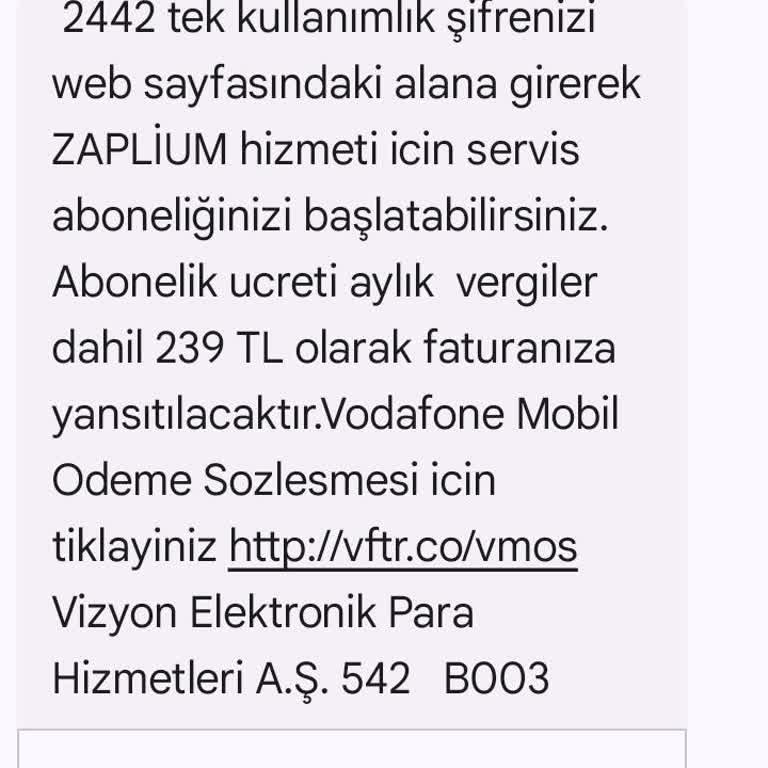 İzinsiz Zaplium Aboneliği ve Yanıltıcı Mesaj Sorunu
