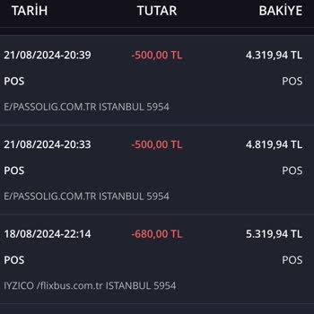 Passolig Passo Kart Başvurusunda İki Kez Para Çekimi