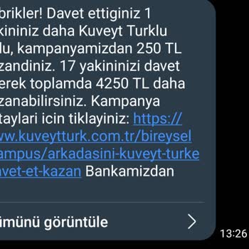 Kuveyt Türk Davet Ödülü Yatmadı!