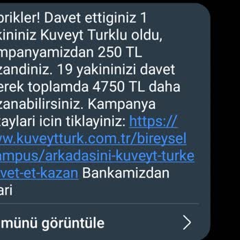 Kuveyt Türk Davet Ödülü Yatmadı!