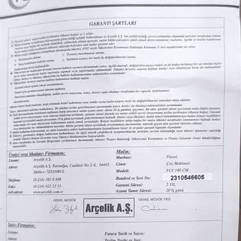 Garanti Kapsamında Çatlayan Çay Makinesi İçin Yardım Talebi