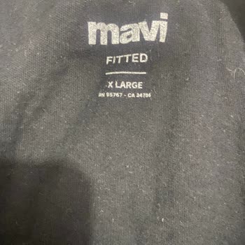 Mavi Siyah Cep Detaylı T-shirt