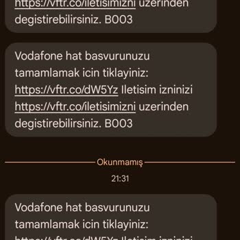Yanlış Vodafone Başvuru Mesajı Hakkında Yardım Talebi