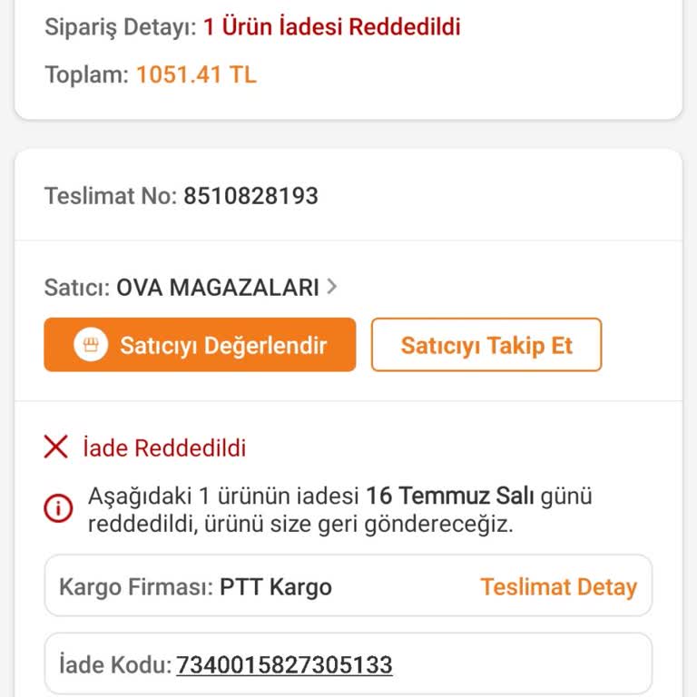 Trendyol Mağduriyeti Ürünün Gönderilmesi Ya Da Para İadesi