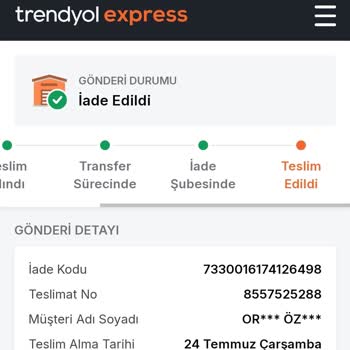 Trendyol Bittibitiyor.com.tr Sar Elektronik İade Ürün Sorunu