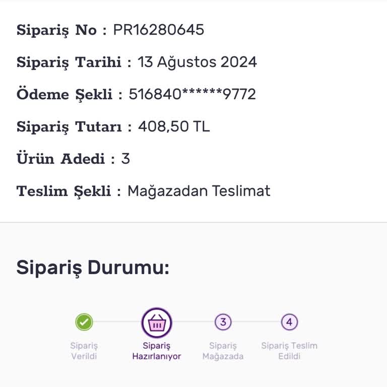 Gratis Hazırlayıp Gönderilemeyen Siparişim
