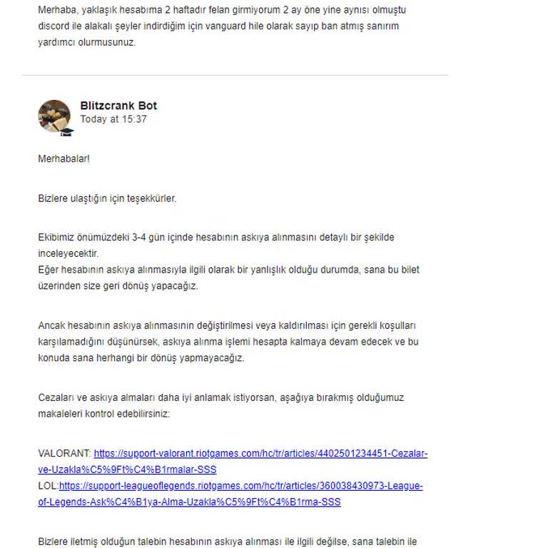 Valorant Hesabım Ban Yedi Açtıramıyorum