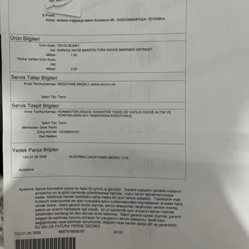 Karaca Züccaciye Karaca Batista Kahve Makinesi Şikayet