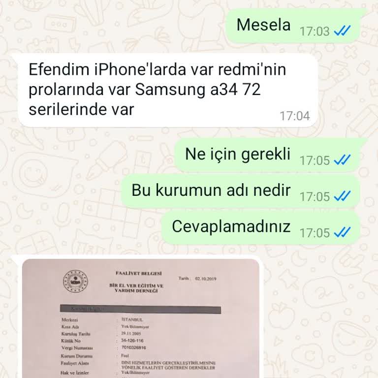 İyilik Vakfı (Burs Başvuru) Kişisel Bilgilerin İzni Olmadan Kullanılması Hakkında